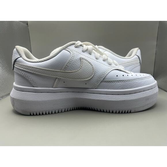 Nike Court Vision Alta Platform Triple White Women’s Size 8 - Picture 4 of 8